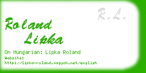 roland lipka business card